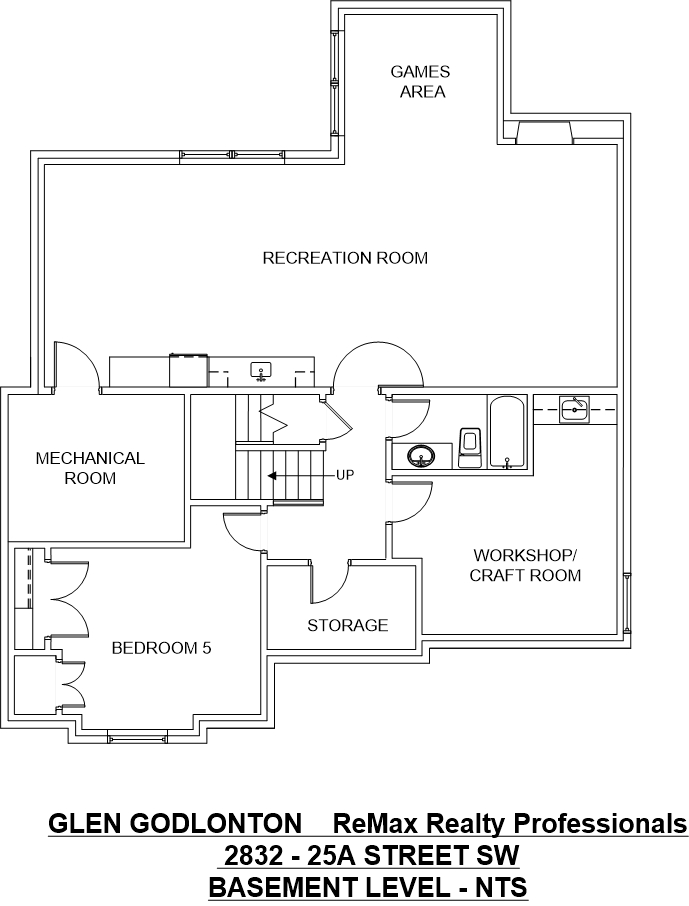 Basement Floor Plan 2832 25A House March 5 2020 | Richmond Executive 5 Bedroom Home