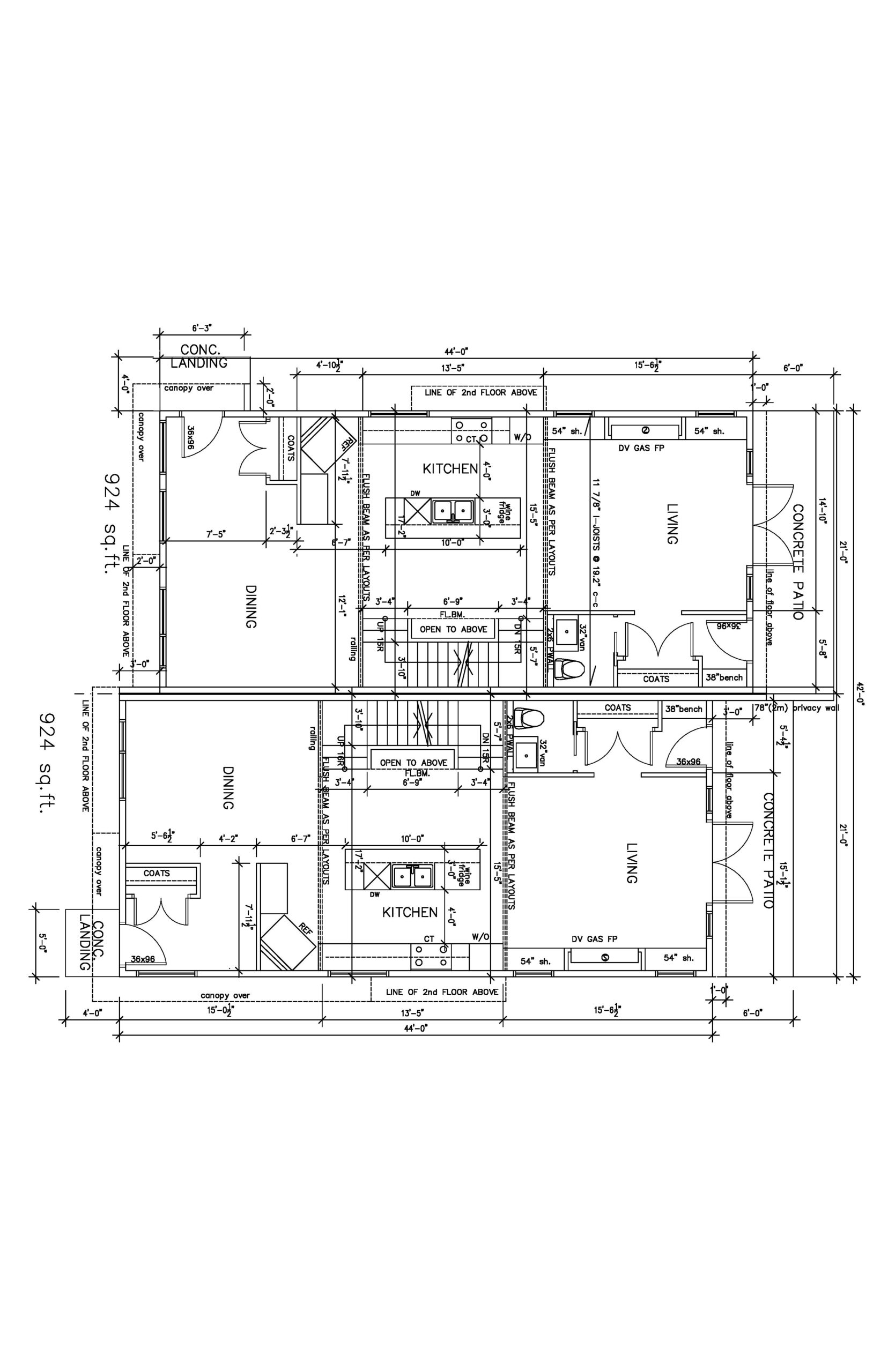Floor plan Main floor Both homes page 001 scaled | 403 50 Ave SW